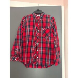 Vineyard Vines Women's Red Plaid Button Down Shirt Long Sleeve Classic Fit new!